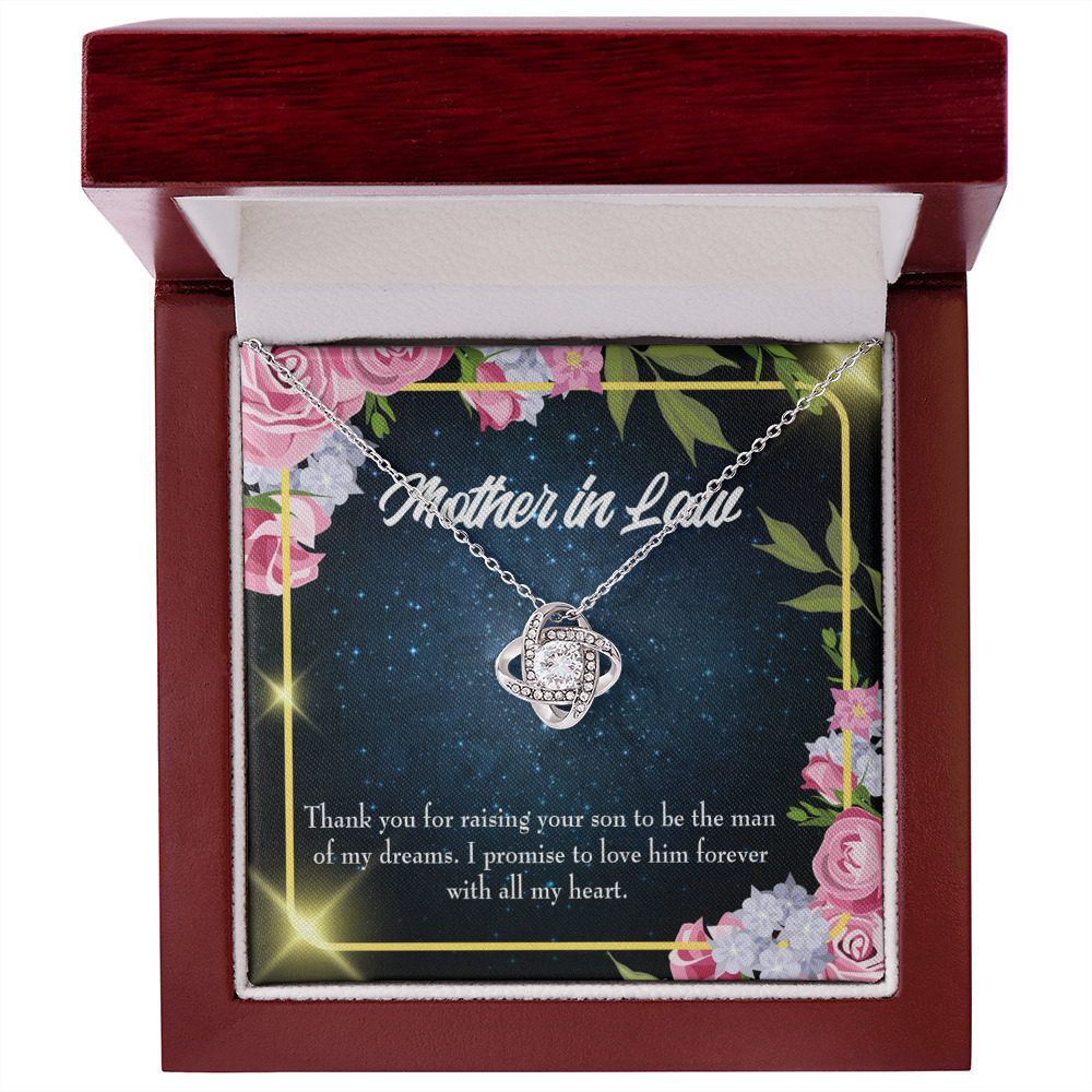 To My Mother-in-Law Thank You For Raising Your Son Love Infinity Knot Necklace M